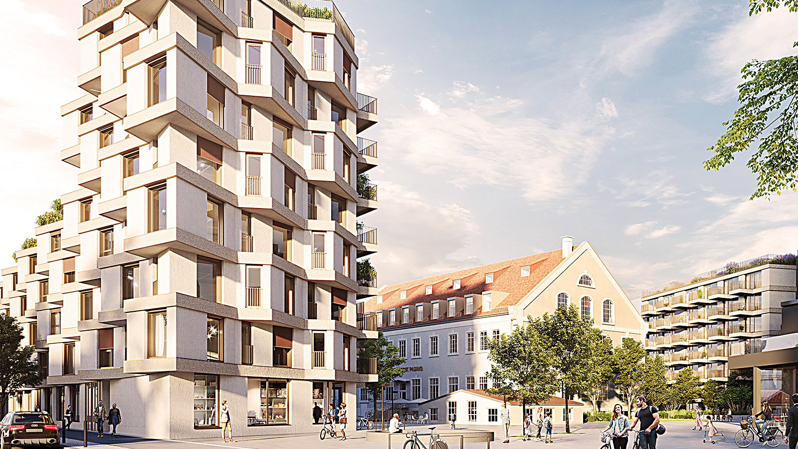 Kupa Quartier Kuvertfabrik Pasing bietet seinen Bewohnern Co-Working und Homeoffice